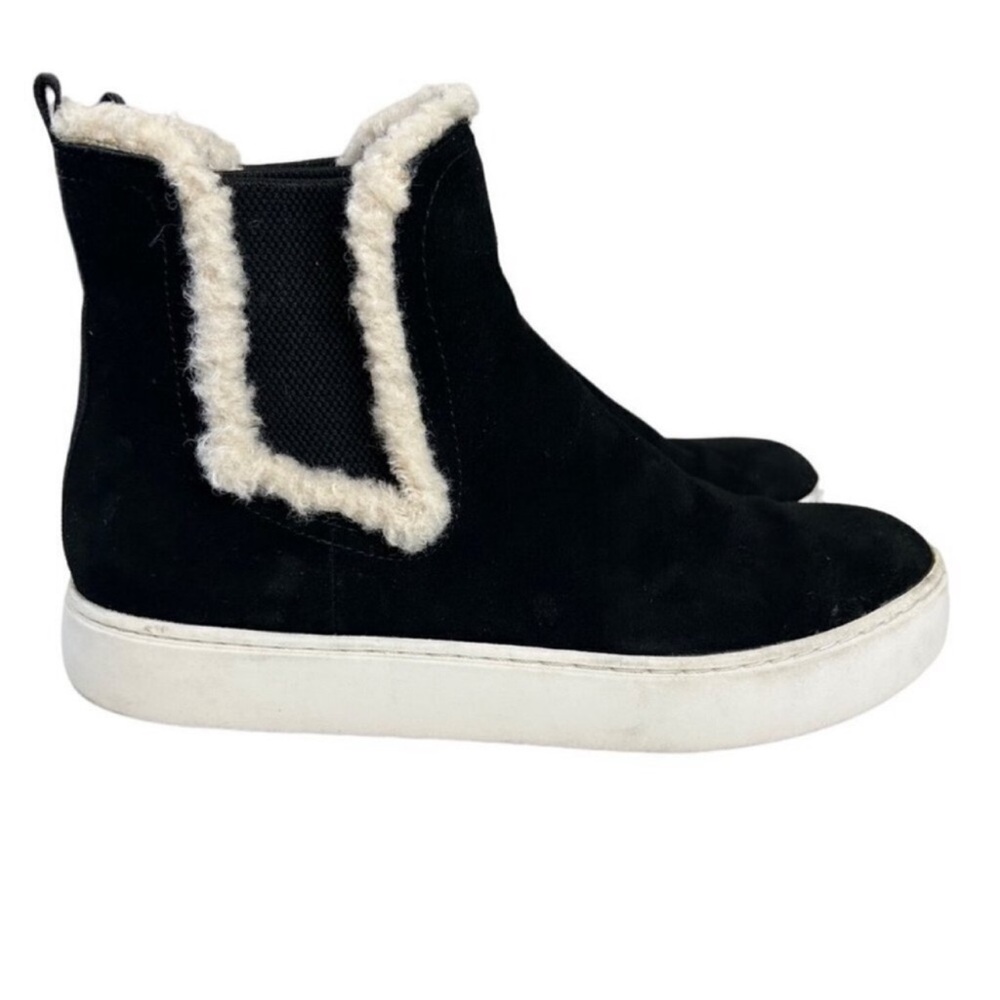 Lucky Brand Kichai Cozy Chelsea Leather Faux Fur Boot Women's Size 8M